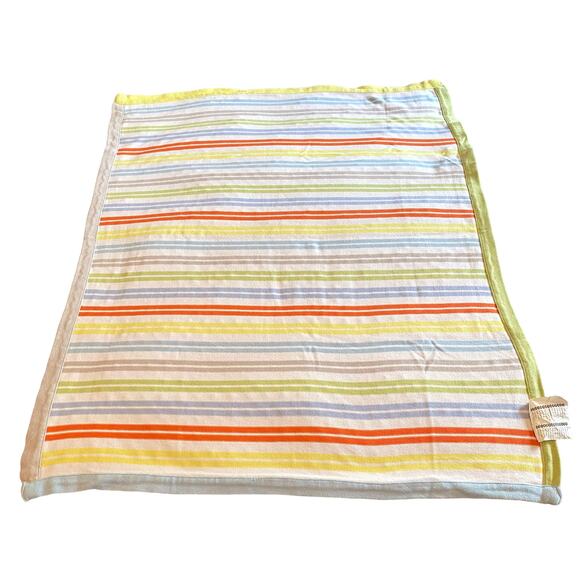 IKEA Striped Baby Blanket 100% Cotton Pre-Owned - Picture 7 of 7